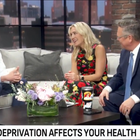 Dr. Grin on broadcast speaking of how sleep deprivation affects your health